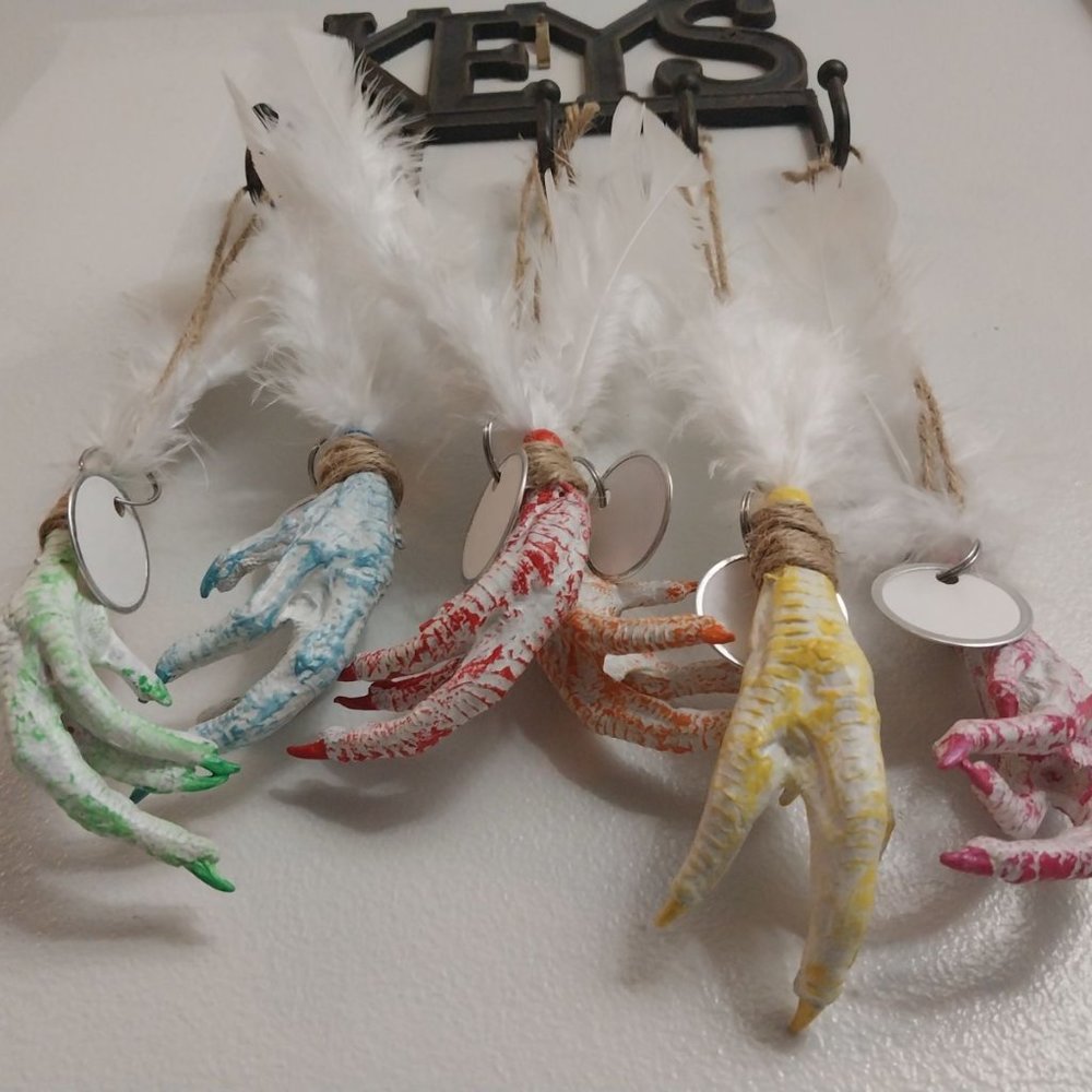 Halloween hanging decal real chicken foot protection voodoo Hoodoo (options 1-5)